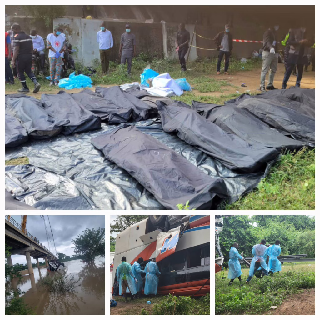 Tragique accident de bus à Glazoué : 16 personnes portées disparues, voici le bilan provisoire