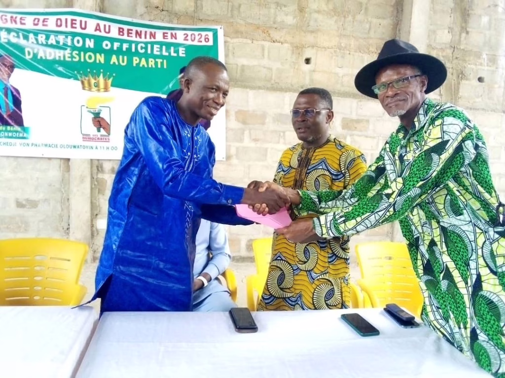 Elections générales de 2026 : Le Mouvement  »Le Règne de Dieu au Bénin »  du pasteur Victorin Dénonwoema  rejoint le parti Les Démocrates