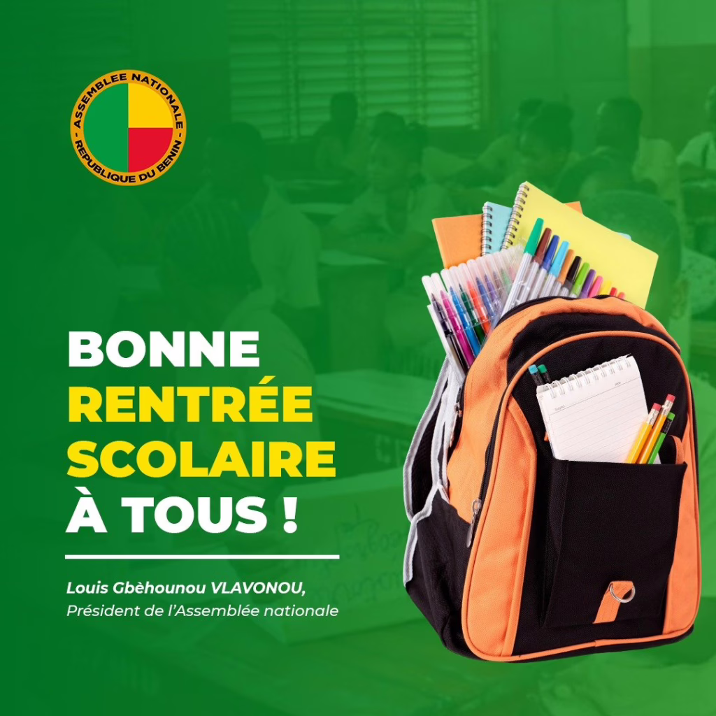 Rentrée scolaire 2025-2026 : Le président Vlavonou invite les apprenants à cultiver l’assiduité, la discipline et l’amour du savoir