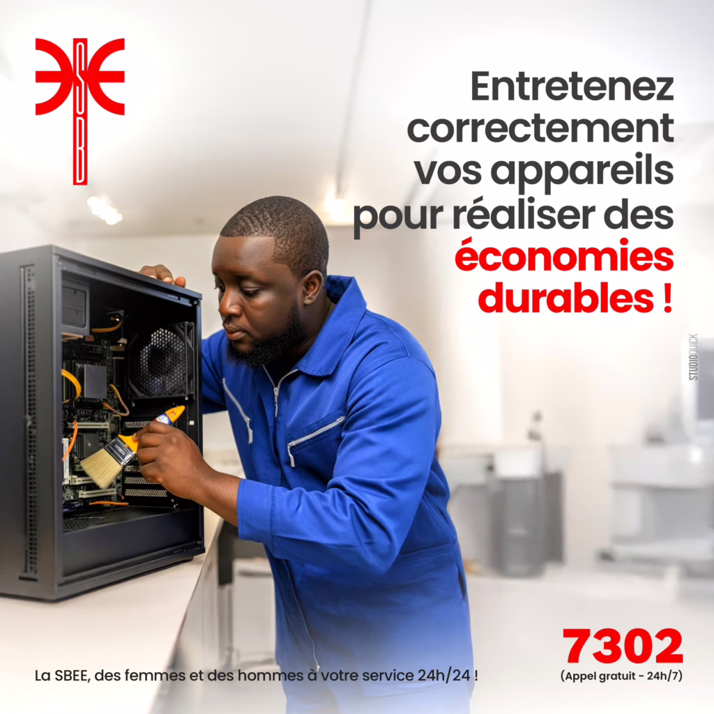 Entretien des appareils : La SBEE invite ses clients à adopter de bons réflexes 