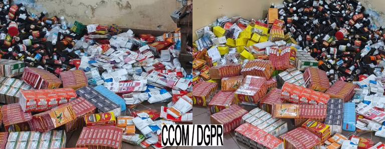 Porto-Novo : Un  transporteur de  faux médicaments passe le feu rouge et tombe dans les mains de la Police