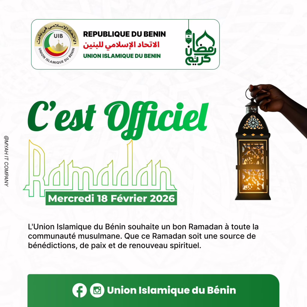 Ramadan 2026  : L&rsquo;UIB dévoile le début du jeûne musulman au Bénin