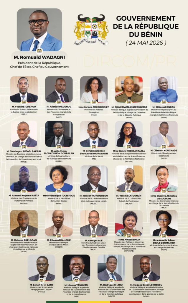 Bénin : Voici le premier gouvernement de Romuald Wadagni