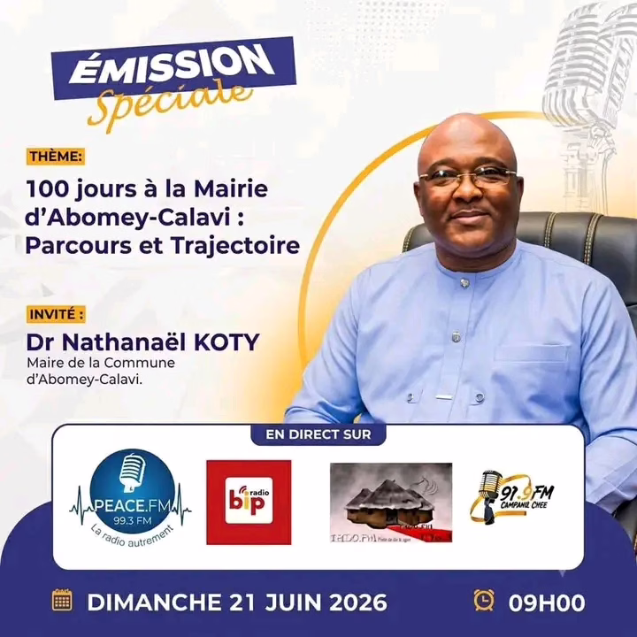 Commune d'Abomey-Calavi : Le maire Nathanaël Koty dresse le bilan de ses 100 premiers jours 