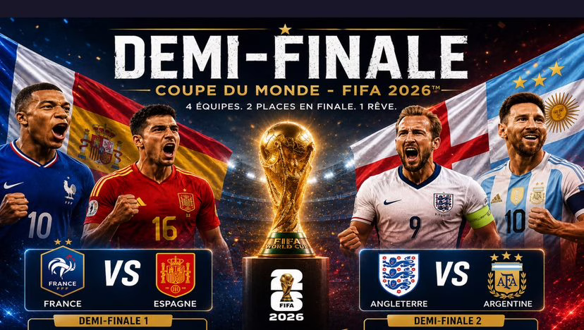 Coupe du Monde 2026 : Le tableau complet des demi-finales