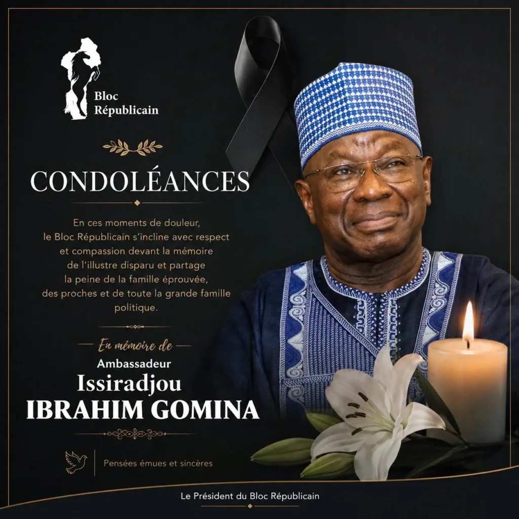 Décès de l’Ambassadeur Issiradjou IBRAHIM GOMINA  : Le BR exprime sa profonde tristesse et  adresse ses condoléances à la famille éplorée
