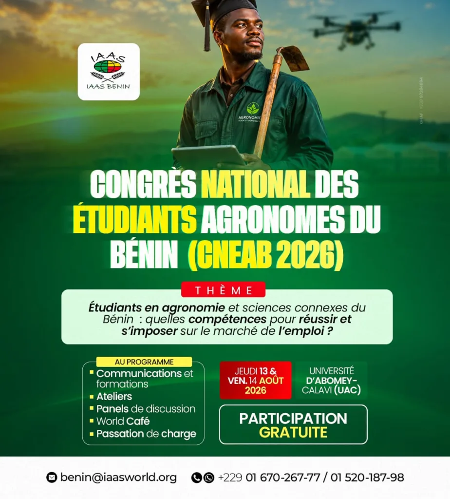 Congrès National des Étudiants Agronomes du Bénin : Deux jours pour préparer les agronomes aux défis du marché de l’emploi
